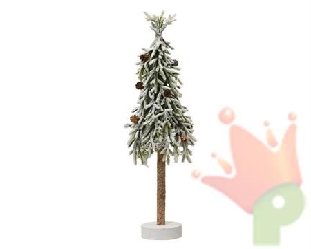 ALBERO DI NATALE INNEVATO CON PIGNE 60CM MERRY FIR