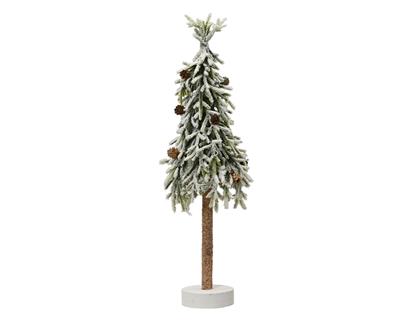 ALBERO DI NATALE INNEVATO CON PIGNE 60CM MERRY FIR