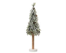 ALBERO DI NATALE INNEVATO CON PIGNE 75CM MERRY FIR