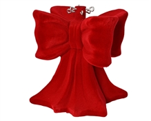 BASE PER ALBERO FIOCCO IN VELLUTO ROSSO 32,5X34X38CM