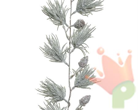 GHIRLANDA INNEVATA GLITTERATA BIANCO 180CM