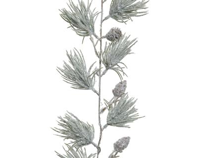 GHIRLANDA INNEVATA GLITTERATA BIANCO 180CM