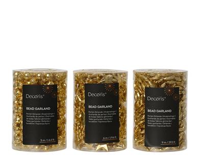 GHIRLANDA DI PERLINE ORO 90CM 3ASS