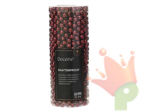 GHIRLANDA DI PERLE BORDEAUX 10MT