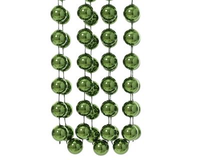 GHIRLANDA CATENA DI PERLE VERDE METAL 270CM