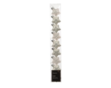STELLE IN VETRO DECORATE BIANCO 3CM 9PZ