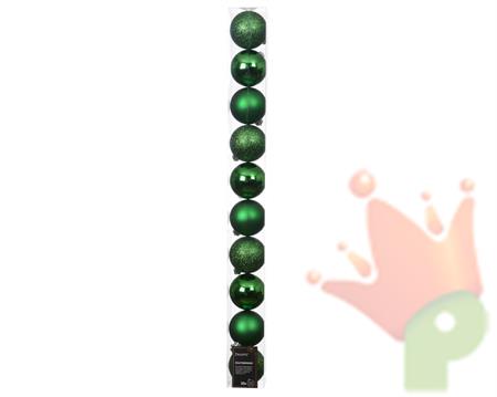PALLINE DI NATALE VERDE 6CM 10PZ