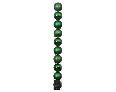 PALLINE DI NATALE VERDE 6CM 10PZ