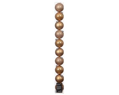 PALLINE DI NATALE CARAMELLO 6CM 10PZ