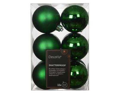 PALLINE DI NATALE VERDE 6CM 12PZ