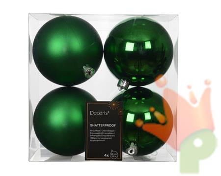 PALLINE DI NATALE VERDE 10CM 6PZ