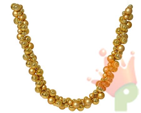 GHIRLANDA DI PALLINE ORO 180CM