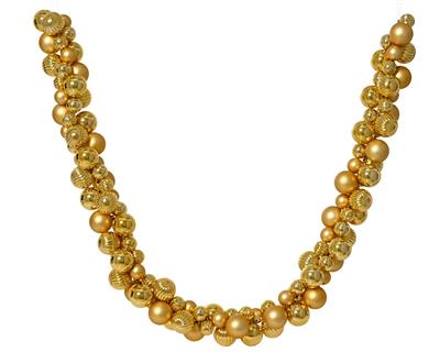 GHIRLANDA DI PALLINE ORO 180CM