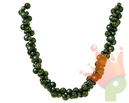 GHIRLANDA DI PALLINE VERDE 180CM