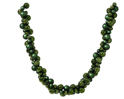 GHIRLANDA DI PALLINE VERDE 180CM