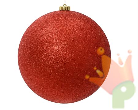 PALLINA DI NATALE ROSSO GLITTERATA 25CM