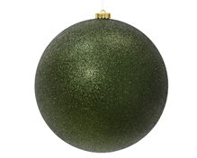 PALLINA DI NATALE VERDE SCURO GLITTERATA 25CM