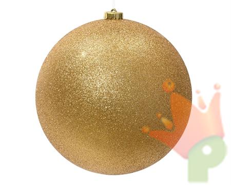 PALLINA DI NATALE ORO GLITTERATA 20CM