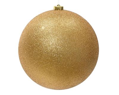 PALLINA DI NATALE ORO GLITTERATA 20CM