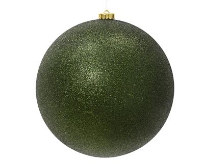 PALLINA DI NATALE VERDE SCURO GLITTERATA 20CM