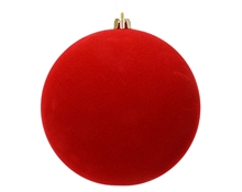PALLINA DI NATALE IN VELLUTO ROSSO 6CM