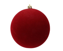 PALLINA DI NATALE IN VELLUTO BORDEAUX 6CM