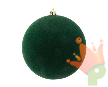 PALLINA DI NATALE IN VELLUTO VERDE SCURO 6CM