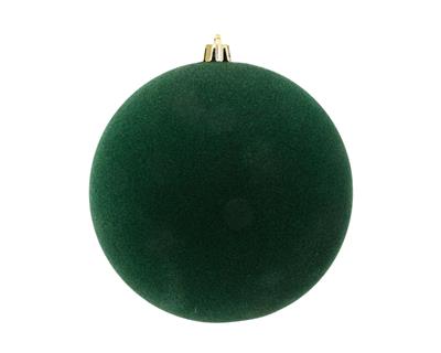 PALLINA DI NATALE IN VELLUTO VERDE SCURO 6CM