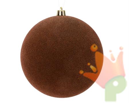 PALLINA DI NATALE IN VELLUTO ESPRESSO 6CM