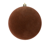 PALLINA DI NATALE IN VELLUTO ESPRESSO 6CM