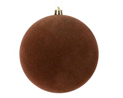 PALLINA DI NATALE IN VELLUTO ESPRESSO 6CM