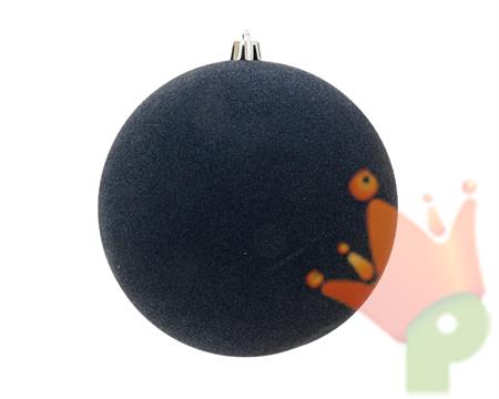 PALLINA DI NATALE IN VELLUTO BLU NOTTE 6CM