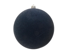 PALLINA DI NATALE IN VELLUTO BLU NOTTE 6CM