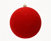 PALLINA DI NATALE IN VELLUTO ROSSO 9CM