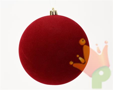 PALLINA DI NATALE IN VELLUTO BORDEAUX 9CM