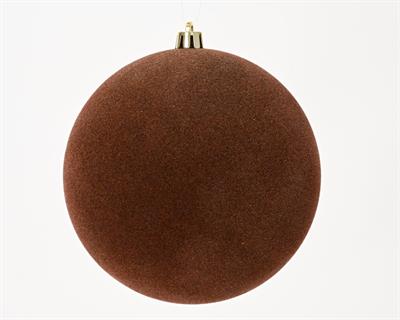 PALLINA DI NATALE IN VELLUTO ESPRESSO 9CM