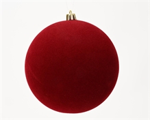 PALLINA DI NATALE IN VELLUTO BORDEAUX 12CM