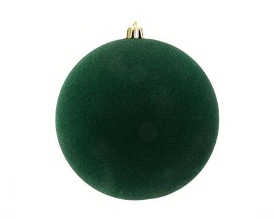 PALLINA DI NATALE IN VELLUTO VERDE SCURO 12CM