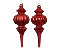 PENDENTE DI NATALE A GOCCIA CON DECORAZIONI ROSSO 17CM 2ASS
