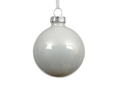PALLINA DI NATALE IN VETRO BIANCO 10CM