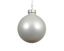 PALLINA DI NATALE IN VETRO BIANCO OPACO 8CM