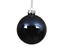 PALLINA DI NATALE IN VETRO BLU NOTTE 8CM
