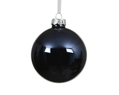 PALLINA DI NATALE IN VETRO BLU NOTTE 10CM