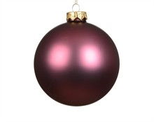 PALLINA DI NATALE IN VETRO BORDEAUX OPACO 8CM