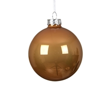 PALLINA DI NATALE IN VETRO CARAMELLO 8CM