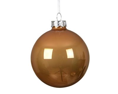 PALLINA DI NATALE IN VETRO CARAMELLO 8CM