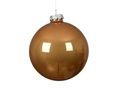 PALLINA DI NATALE IN VETRO CARAMELLO 10CM