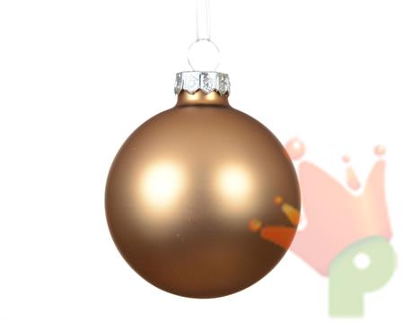 PALLINA DI NATALE IN VETRO CARAMELLO OPACO 10CM