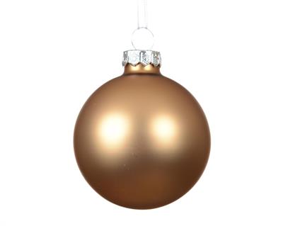 PALLINA DI NATALE IN VETRO CARAMELLO OPACO 10CM