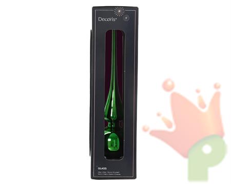 PUNTALE IN VETRO VERDE LUCIDO 26CM
